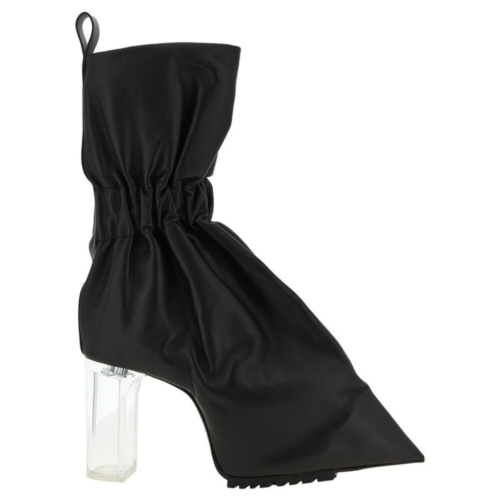 Rick Owens Black Calfskin Ankle Women's Boots
